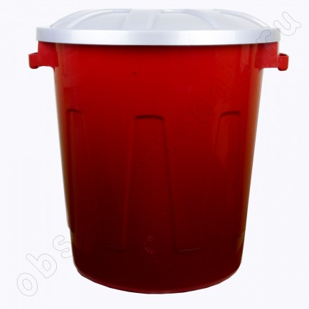 Бак для мусора 58 л. пластик, многофункциональный , "Гроссо" красный